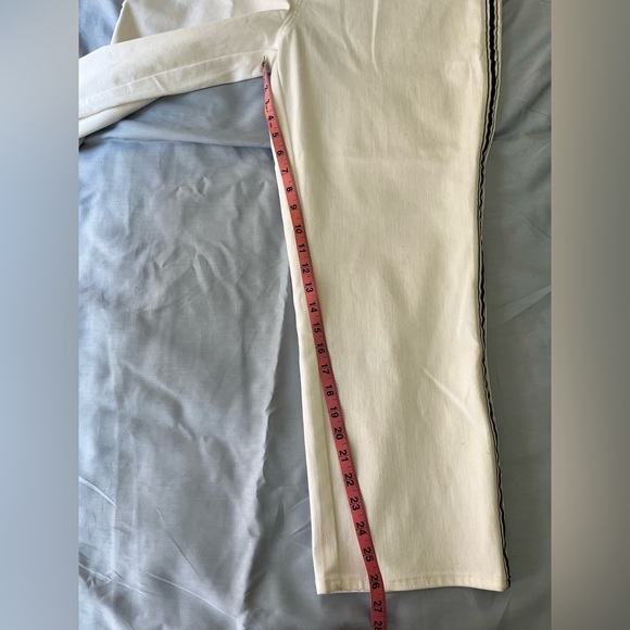 Talbots Jeans Womens 16 Flawless High Waist Straight Ankle White Denim Pants - Picture 2 of 4